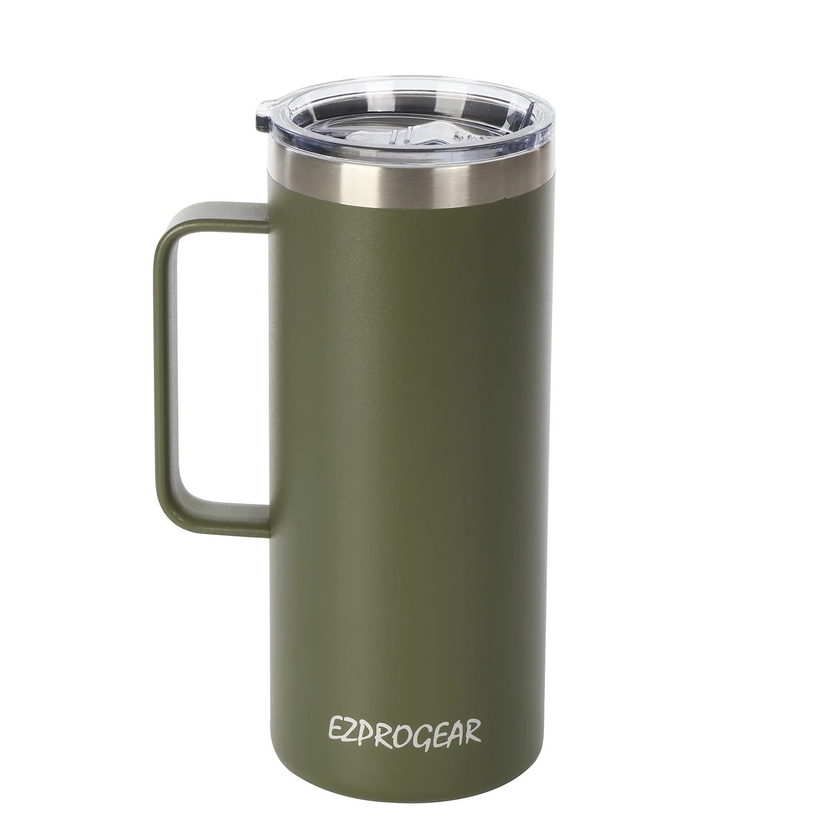 Ezprogear 32 oz Olive Green Stainless Steel Beer Tumbler Double Wall Coffee Mug with Handle and L... | Walmart (US)