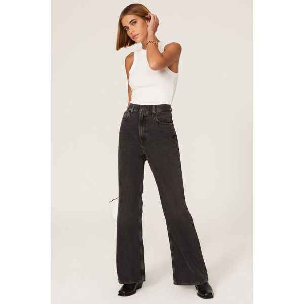 Levi's 70s High Flare Jean Black | Rent the Runway