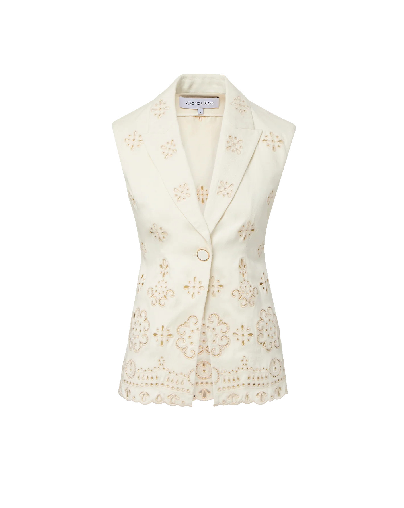 Townes Eyelet Vest | Veronica Beard