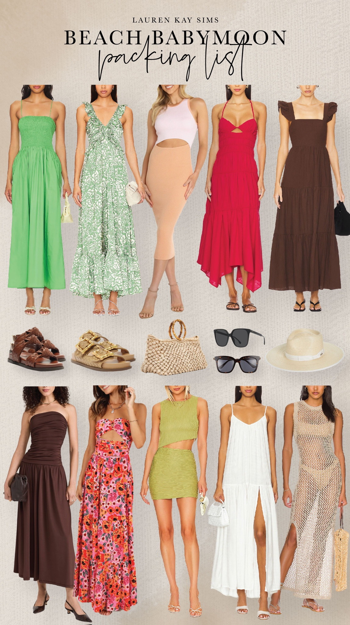 beach vacation packing list 💚 these options *are not* maternity, but are definitely bump friendly! #vacation #beachoutfits 

#LTKTravel #LTKStyleTip #LTKBump