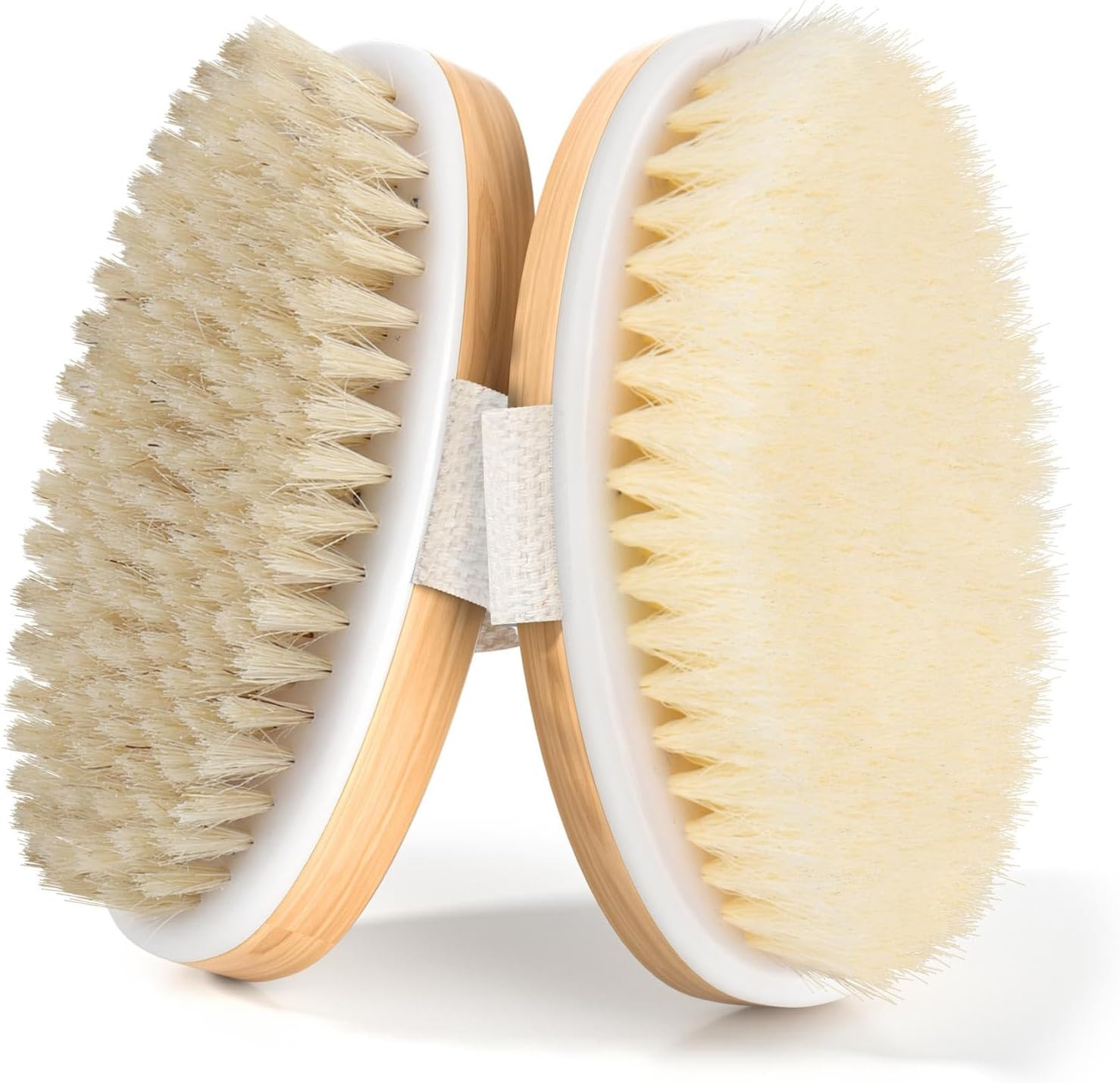 2 Pack Dry Brushing Body Brush, Natural and Soft Bristle Shower Brush for Body Cleaning, Exfoliating Bath Brush for Lymphatic Drainage Improve Circulation, Body Exfoliator Scrubber for Women Men | Amazon (US)