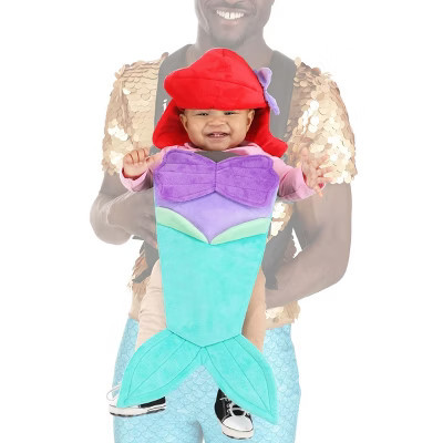 HalloweenCostumes.com One Size Fits Most  Girl  Infant Disney The Little Mermaid Ariel Halloween Baby Carrier, Purple/Red/Green | Target