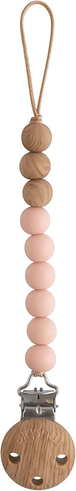 mushie 100% Silicone Baby Pacifier Clip BPA Free | Eva (Blush) | Amazon (US)