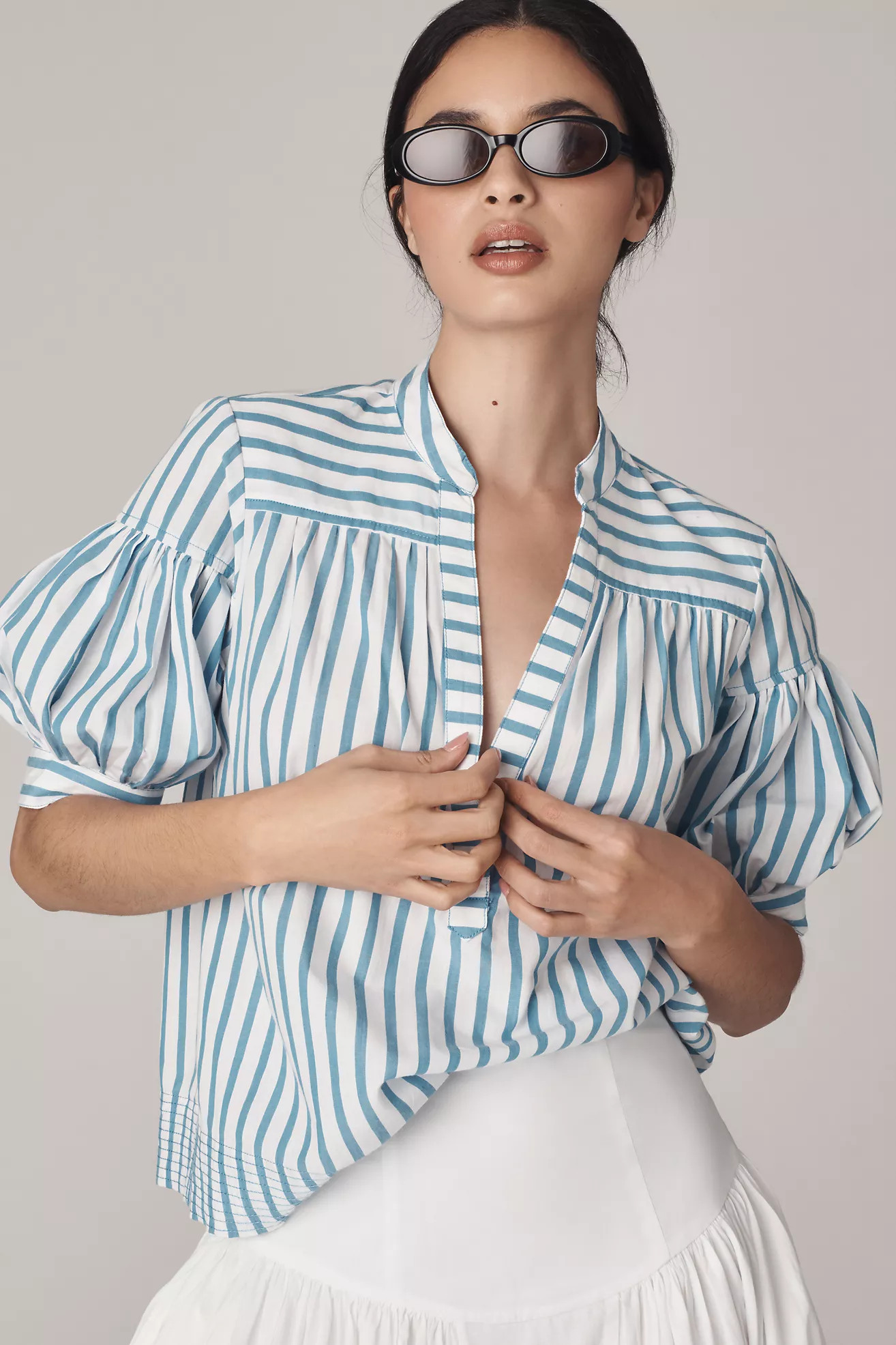 The Darcey Popover Swing Top | Anthropologie (US)
