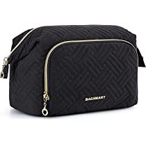 Travel Makeup Bag,BAGSMART Cosmetic Bag Make Up Organizer Case,Large Wide-open Pouch for Women Pu... | Amazon (US)