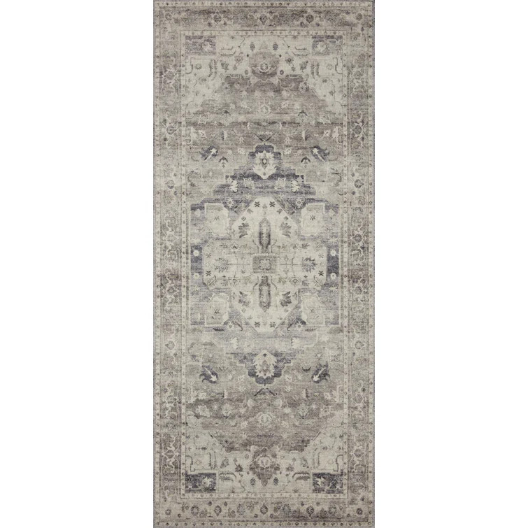 Vega Oriental Steel/Ivory Area Rug | Wayfair North America