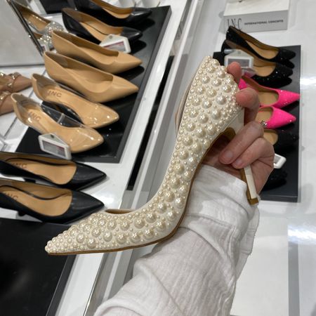 We feel in love with these pearl studded pumps yesterday, and they are ON SALE! Honestly they would look amazing with some jeans and a crisp, white button-up, or even a black dress! 

#LTKworkwear #LTKunder100 #LTKshoecrush