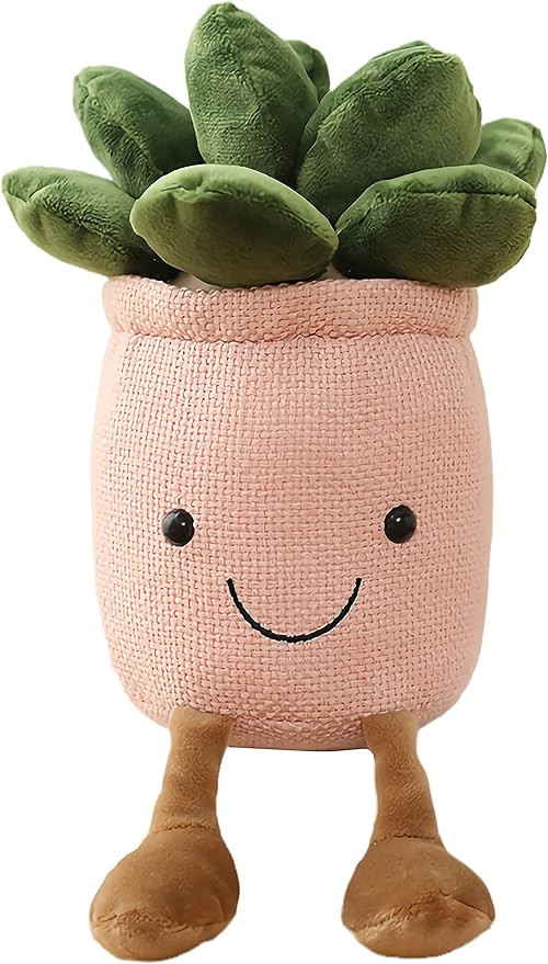 WUZHOU Tulip Plush Toy, 13.7" Flower Pot Stuffed Plushie Pillow Decoration, Soft Fluffy Toy Succu... | Amazon (US)