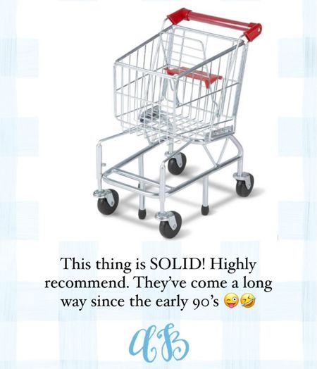 Melissa and Doug grocery shopping cart / buggy. This is sturdy and solid! The little ones love it! 

#LTKkids #LTKHoliday #LTKsalealert