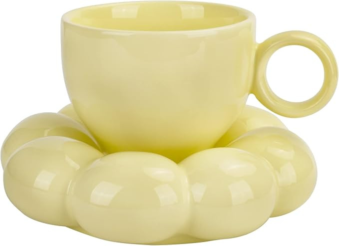 Koythin Ceramic Coffee Mug, Creative Cute Cup with Sunflower Coaster for Office and Home, Dishwas... | Amazon (US)