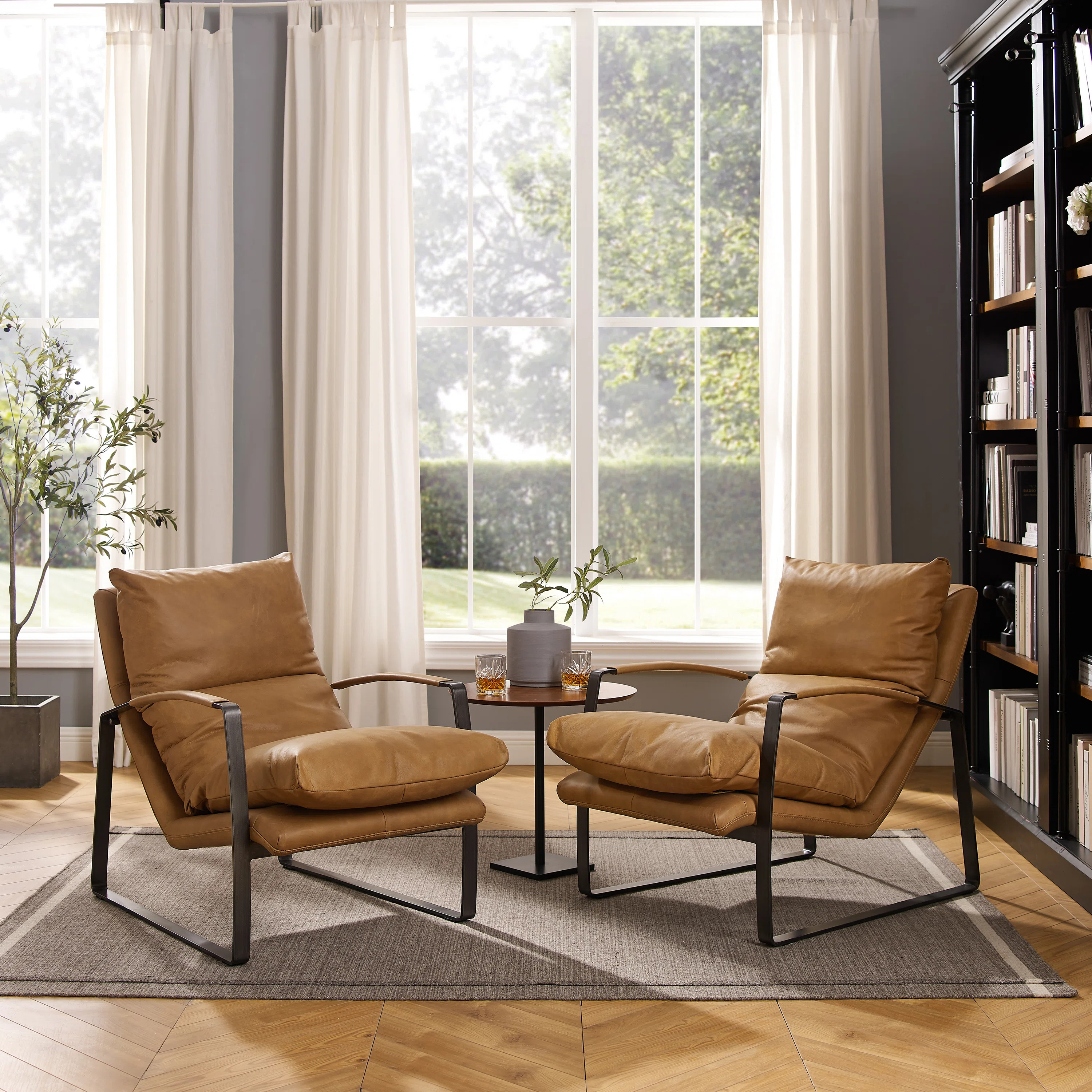 Ilomae Leather Accent Chair | Wayfair North America