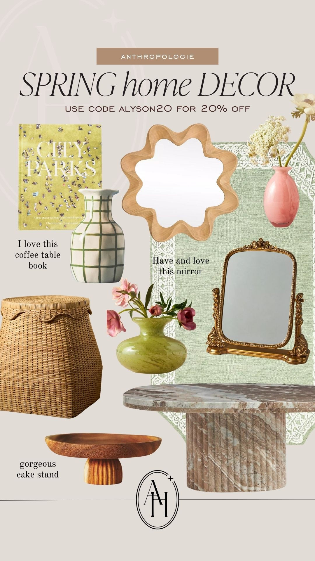 Anthropologie sale alert! Use code ALYSON20 for 20% off your purchase  

#LTKHome #LTKStyleTip #LTKSpringSale