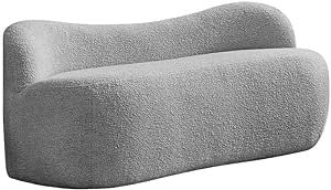 Meridian Furniture Flair Collection Modern | Contemporary Boucle Fabric Upholstered Bench with Cu... | Amazon (US)
