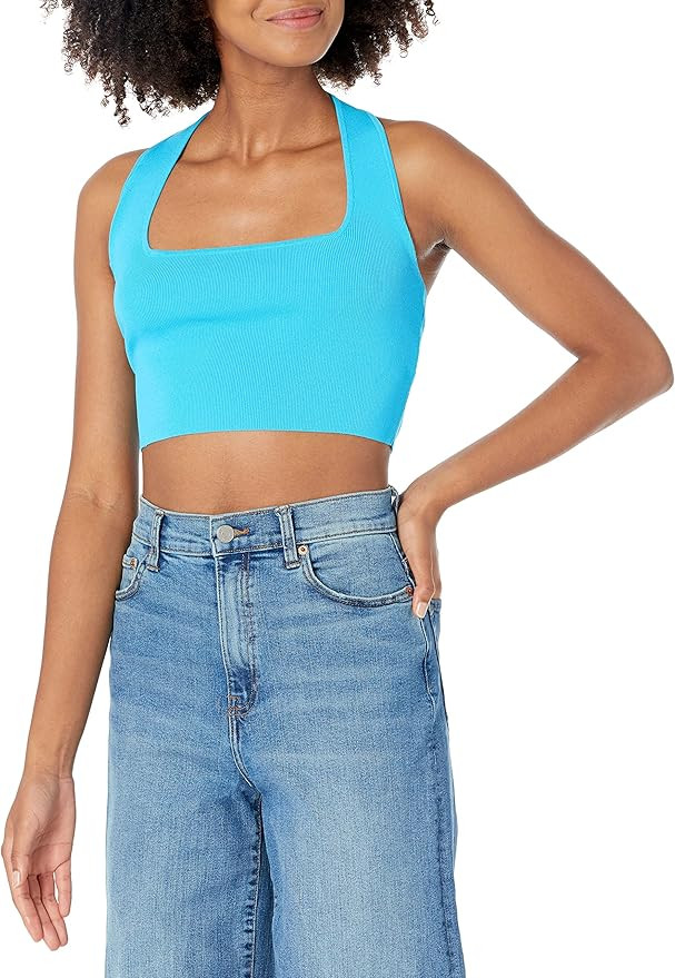 The Drop Women's Greta Fitted Square-Neck Halter Sweater Bralette | Amazon (US)