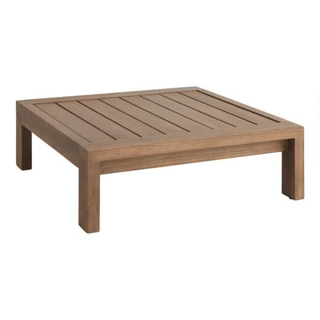 Eucalyptus Segovia Modular Outdoor Sectional Coffee Table | World Market