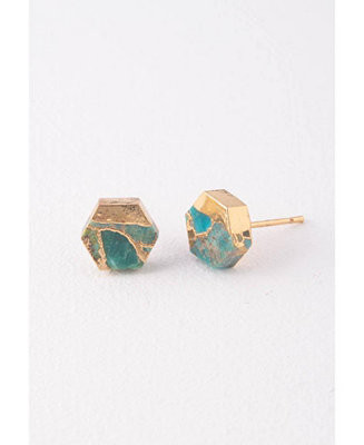 Oasis Turquoise and Gold Studs Earrings | Macy's