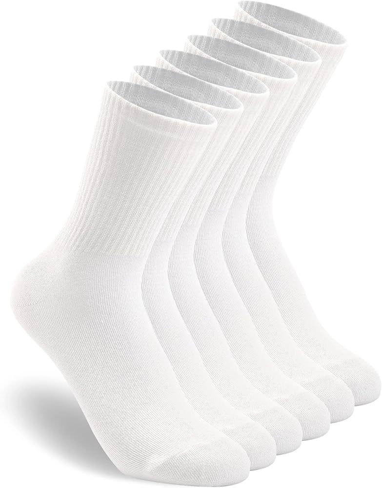 HAVE A TREE 3-6 Pack Womens Crew Lightweight Thin Casual Calf Socks Size 6-11 | Amazon (US)