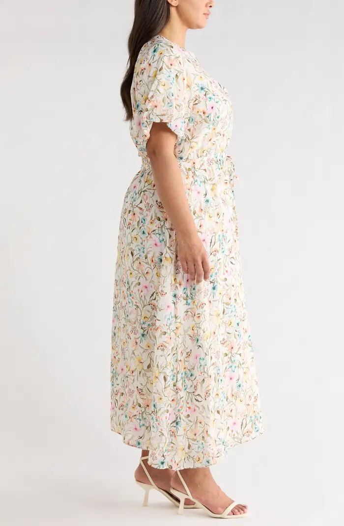 Print Puff Sleeve Maxi Dress | Nordstrom