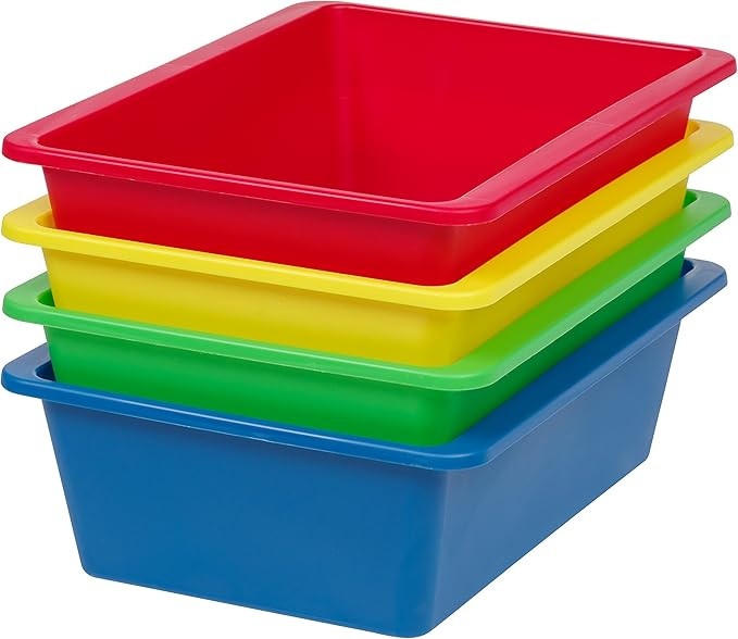 IRIS USA, Inc. THR-L Large Multi-Purpose Plastic Bins, Primary, 4 Pack | Amazon (US)