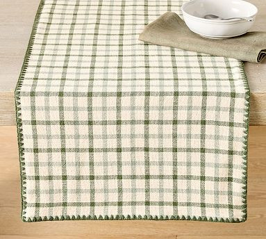 Theo Plaid Cotton Table Runner | Pottery Barn (US)