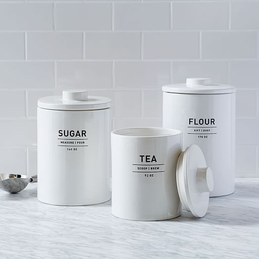 Utility Stoneware Kitchen Canisters | West Elm (US)