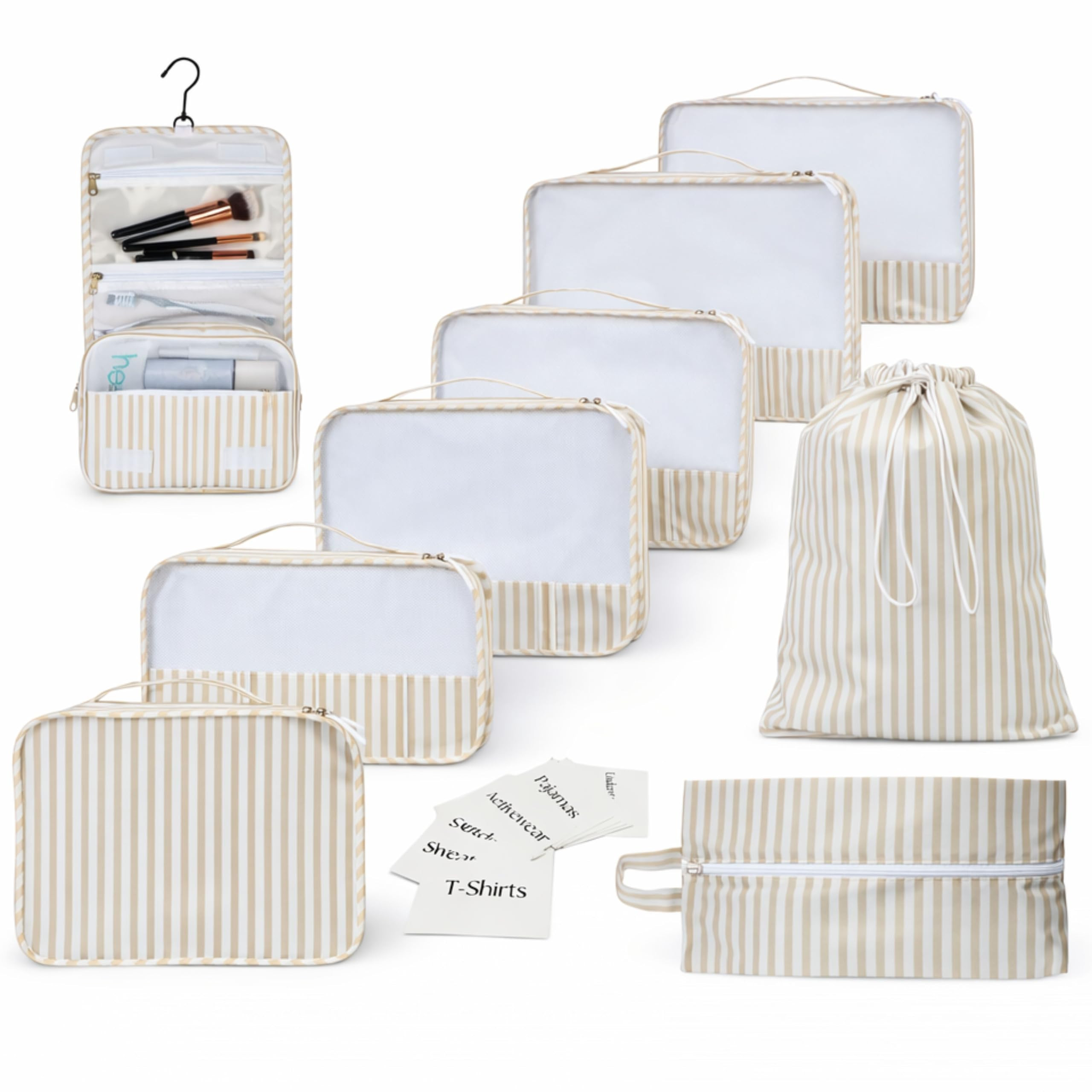 9 Set Packing Cubes - Suitcase Organizer, Cute Packing Cubes, Travel Bags Organizer for Luggage w... | Amazon (US)