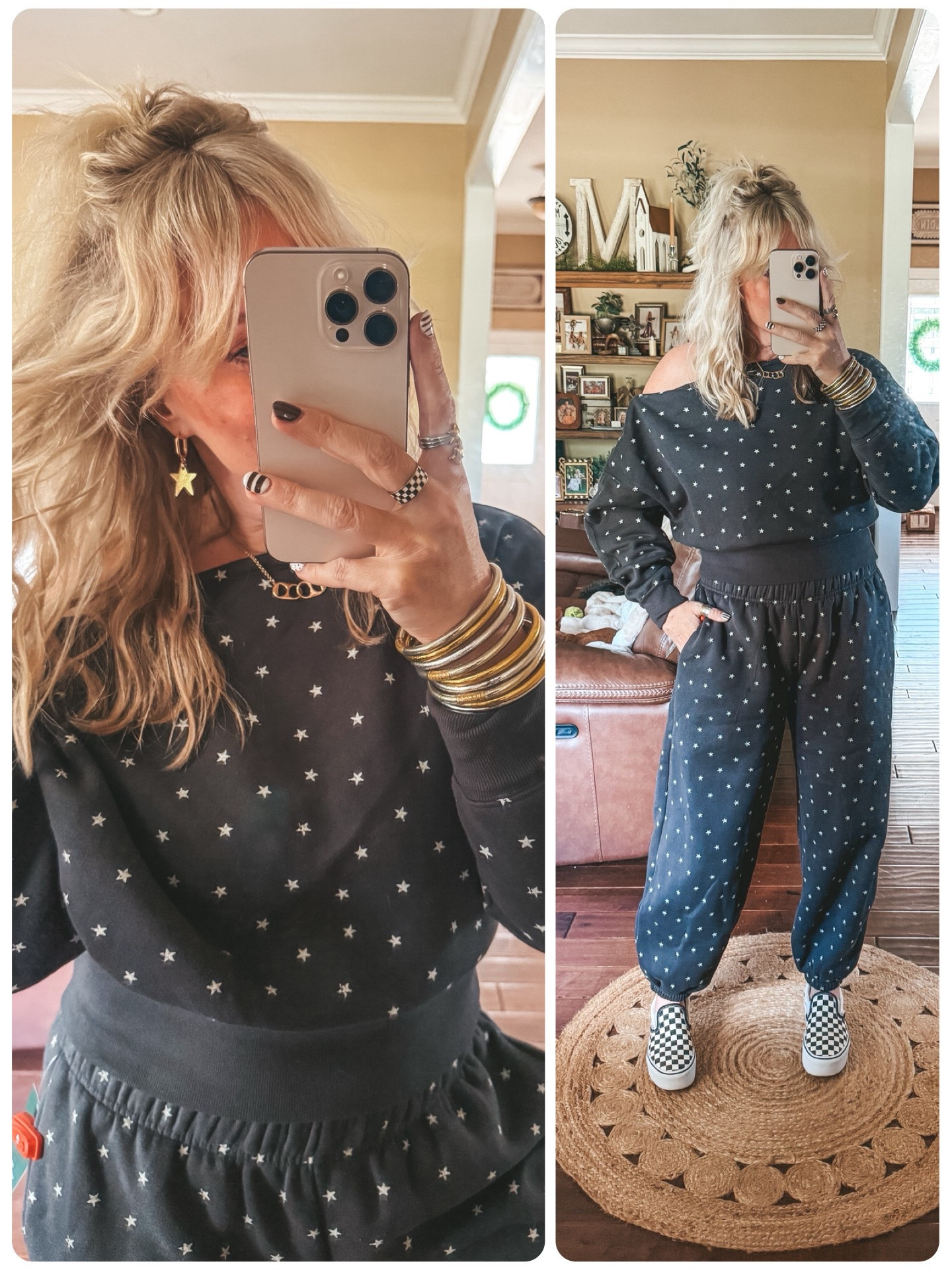 This set was I think my fav! So fun and comfy plus love how it cinches in the waist. I’m in a medium.