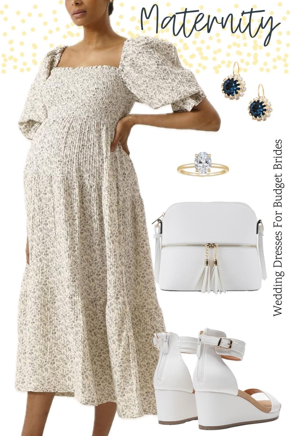 Darling shower outfit idea for the pregnant bride to be. From Amazon. 

#babyshowerdresses #travelring #maternitydresses #whitewedges #amazondresses #bumpfriendlydresses #bridalshowerdress

#LTKWedding #LTKSeasonal #LTKBump