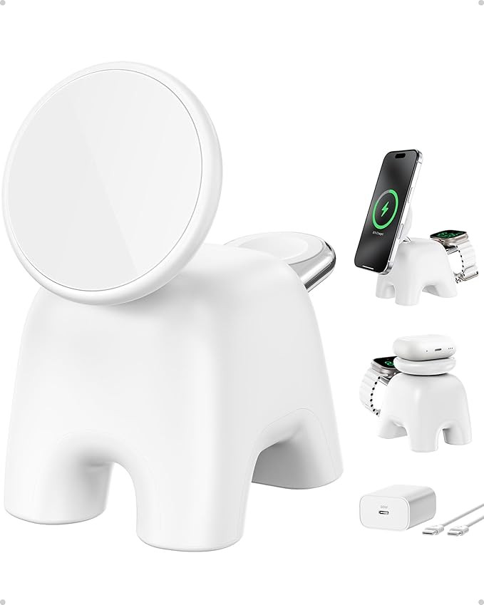 AOK-AOK Foldable Wireless Charging Station, 15W Magnetic Fast Charger Stand for iPhone 17 16 15 1... | Amazon (US)