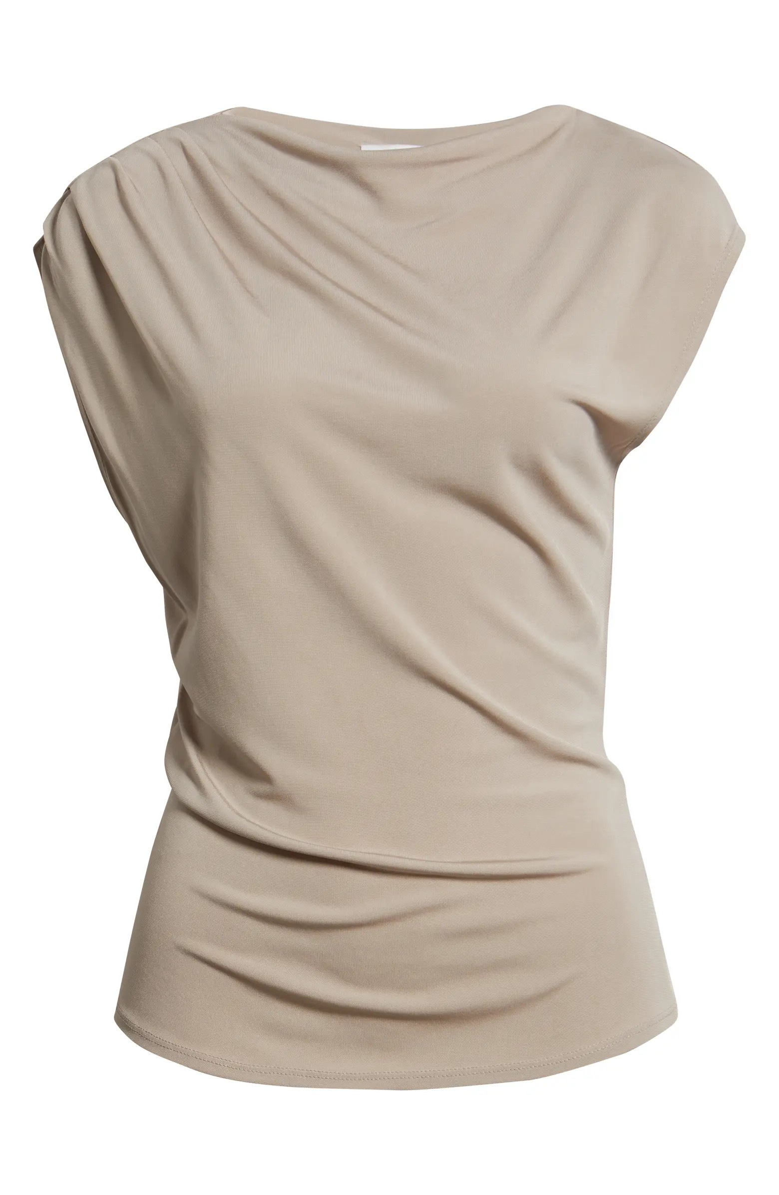 Nordstrom Drape Cap Sleeve Jersey Top | Nordstrom | Nordstrom