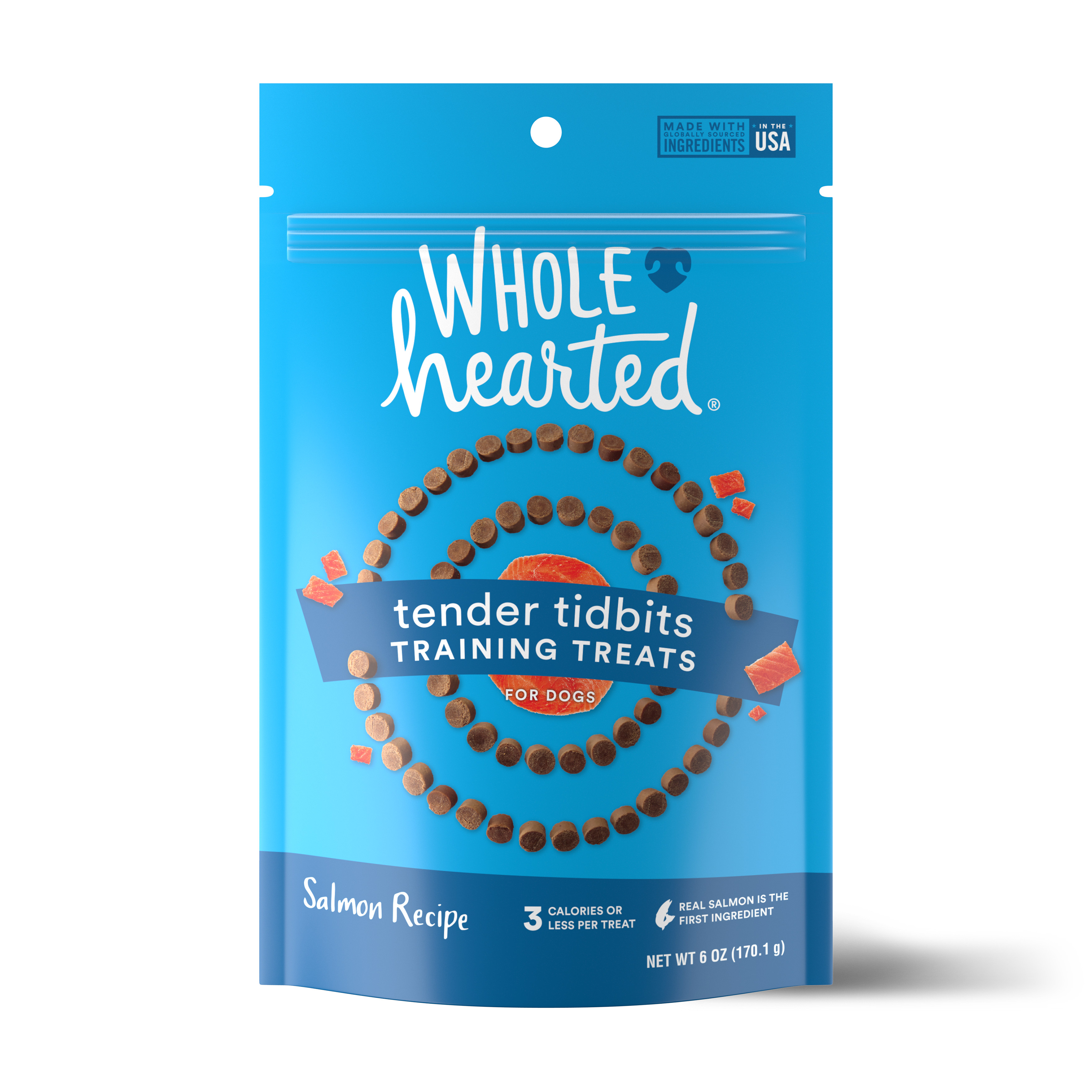 WholeHearted Grain-Free Tender Tidbits Salmon Recipe Dog Training Treats, 6 oz. | Petco
