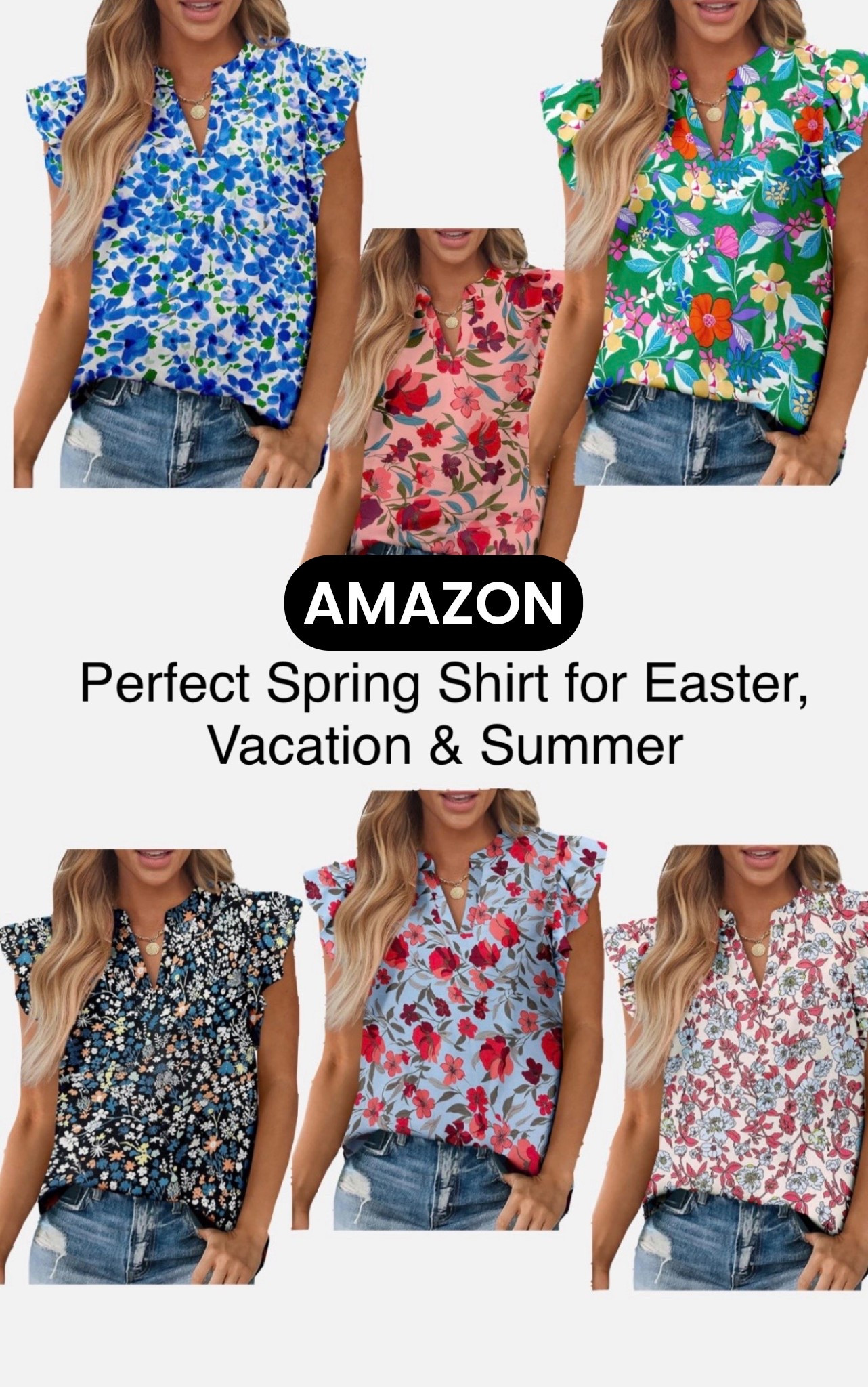 This is the perfect women’s BoHo shirt that can be dressed up or down for Easter, vacation, spring and summer!￼ it’s flattering and highly rated. Comes in multiple floral patterns and colors. It’s feminine and trendy. Makes a great date night outfit and perfect for mom’s.￼
I’ve also included BoHo maxi skirts, accessories, including bags, bracelets, and sunglasses on Amazon. Everything is affordable and highly rated. 

#LTKSpringSale #LTKOver40 #LTKmomlife