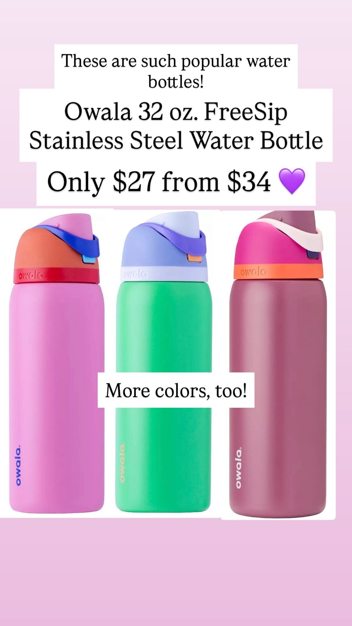 Obsessed with the Owala 32 ounce water bottles! They’re $27 from $34! 

#LTKSaleAlert