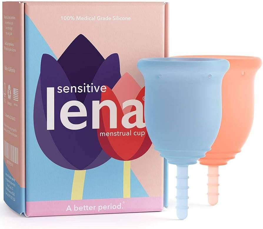 Lena Sensitive Menstrual Cups - Soft & Reusable for Light & Heavy Flow, Beginner-Friendly, Tampon... | Amazon (US)