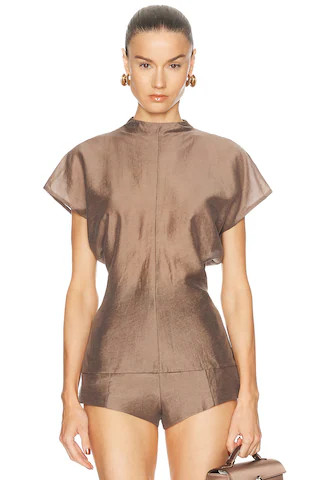 L'Academie Harmi Top in Brown | FWRD 