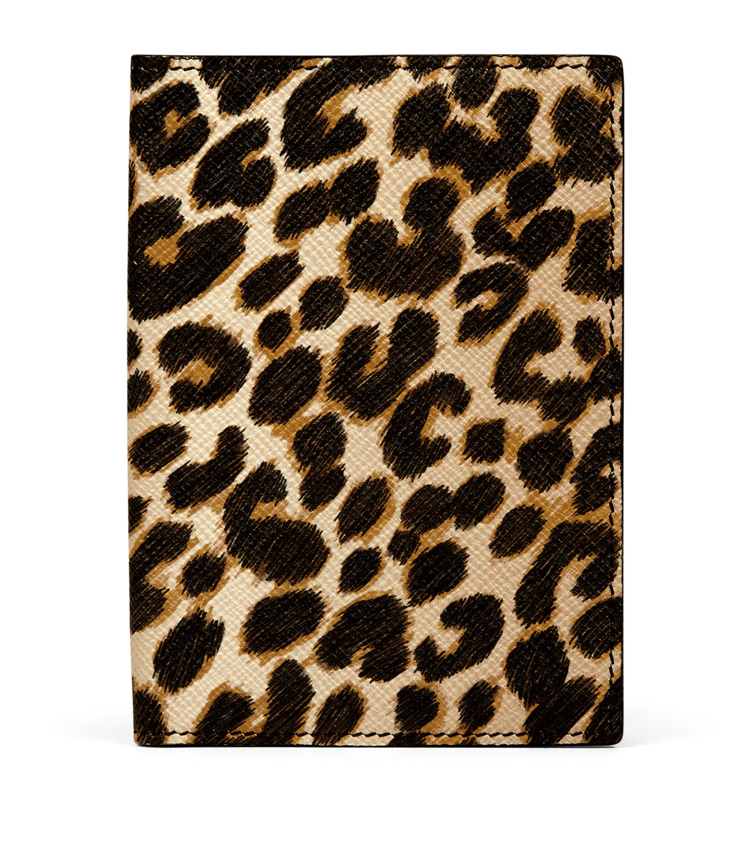 Smythson Panama Leather Leopard Print Passport Cover | Harrods (US)