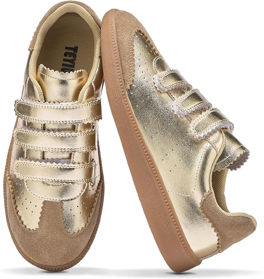 Sneakers for Women Lightweight Tennis Shoes Fashion Vegan Leather Hook & Loop Sneakers Non-Slip W... | Amazon (US)