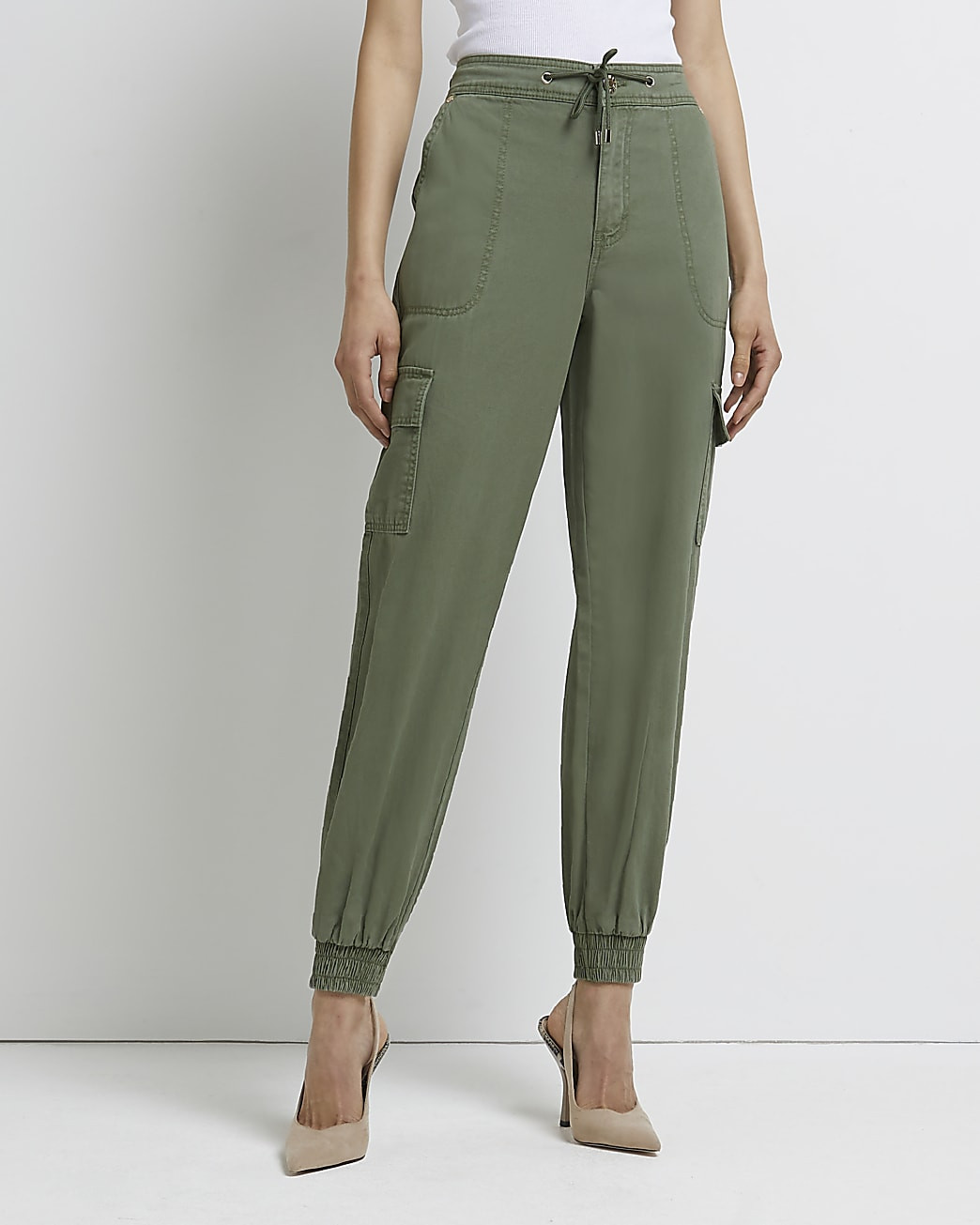 River Island Womens Green cargo pants | River Island (US)