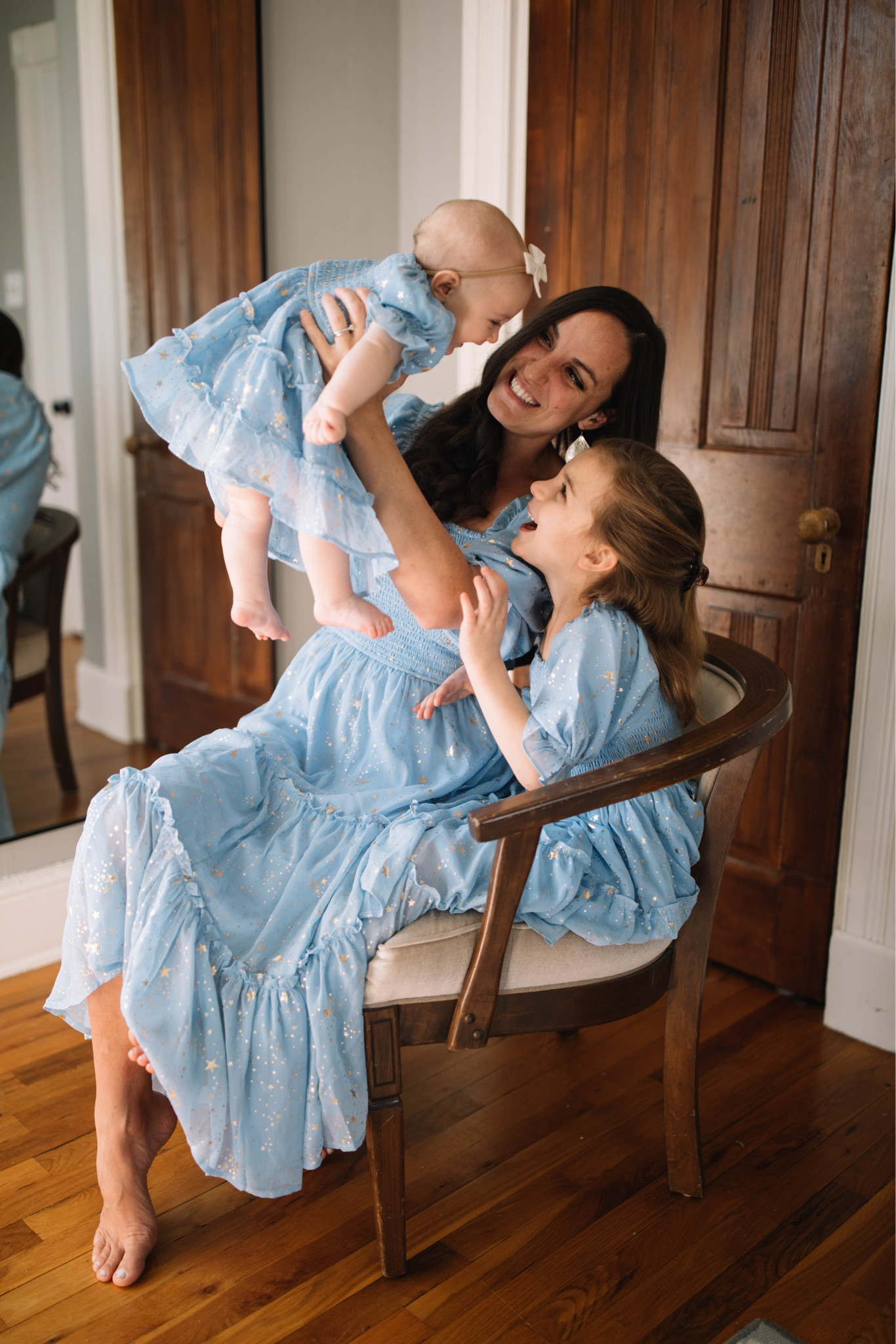 I adore these mama and me dresses from Ivy City Co! These are the Starry Nights dresses in Baby Blue. You can get your TTS or size down in these dresses. The smocking allows wiggle room and stretch. 

#LTKfamily #LTKbaby #LTKFind