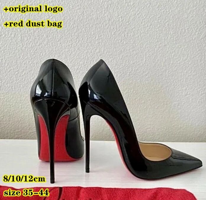 Designer Women High Heel Shoes Red Shiny Bottoms 8cm 10cm 12cm Thin Heels Black Nude Patent Leath... | DHGate