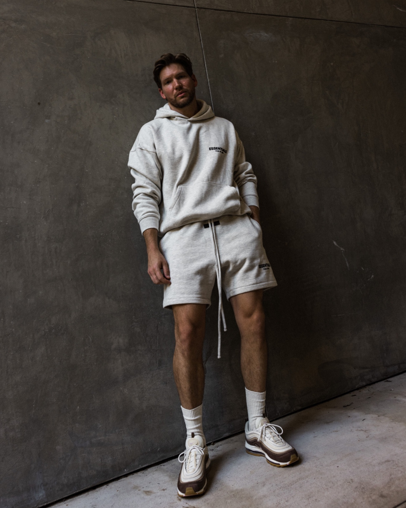 Fear of God Essentials hoodie and shorts. Perfect for fall weather. Fit is oversized so size down for truer fit. (I’m in the Medium in hoodie, Small in shorts)

#LTKunder100 #LTKSeasonal #LTKmens