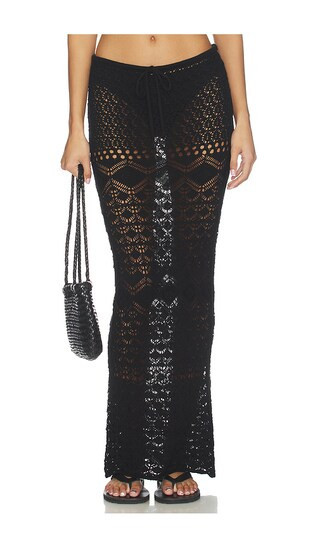 MORE TO COME Maria Maxi Skirt in Black. - size M | Revolve Clothing (Global)