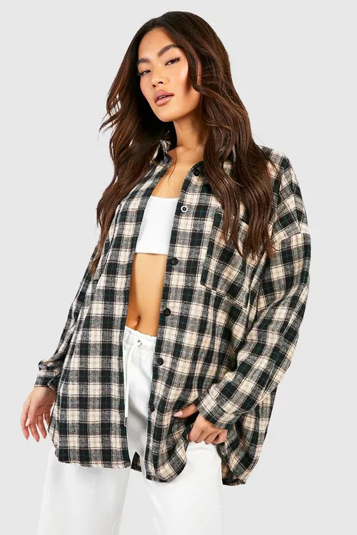 Oversized Flannel Shirt | Boohoo.com (US & CA)