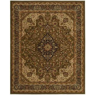 Home Decorators Collection Silk Road Green 8 ft. x 10 ft. Medallion Area Rug 30957 - The Home Dep... | The Home Depot