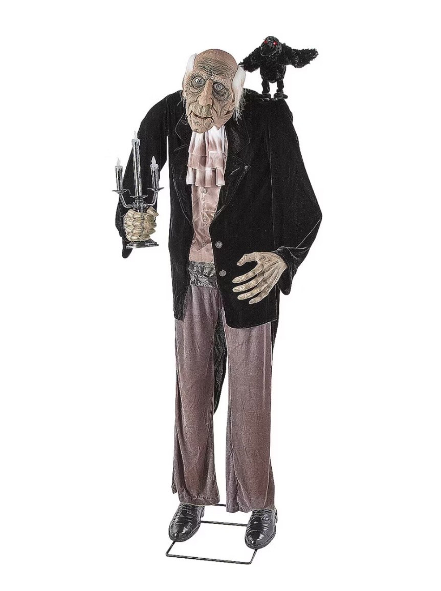 Welcome guests in spine-chilling style with the 68” Animated Light-Up Standing Butler 🕯️👻 This life-size haunted butler prop features glowing lights, eerie movements, and spooky sound effects that bring him to life. Perfect for greeting trick-or-treaters, setting the mood at Halloween parties, or completing your haunted house display—this butler is the ultimate statement piece for spooky season décor. 🎃💀🕸️

#LTKPetite #LTKSeasonal #LTKHome
