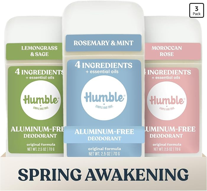 Humble Aluminum-Free Deodorant for Women & Men, Spring Awakening - Clean & Fresh Natural Deodoran... | Amazon (US)