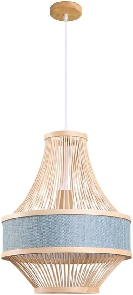 Retro Light Fixtures Chandelier Bamboo Basket Ceiling Pendant Light Fabric Lampshade Decoration C... | Amazon (US)