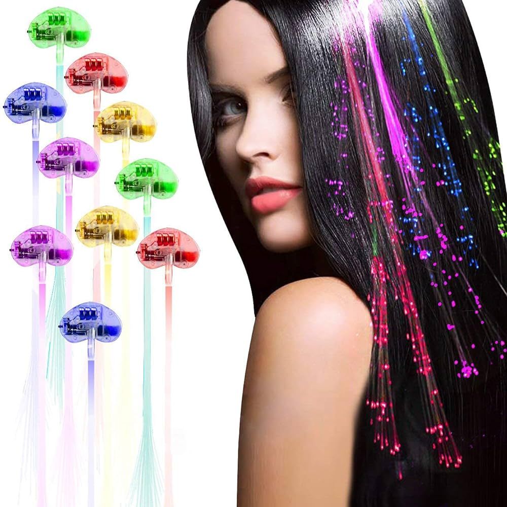 LED Light Up Hair Clips - 30 Pack Glow in the Dark Party Supplies Bar Dancing Hairpin Hair Access... | Amazon (US)