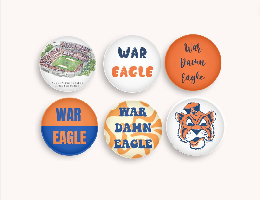 Auburn Gameday Pinback Buttons - Etsy | Etsy (US)