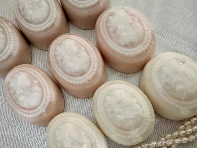 Vintage-Inspired Mini Cameo Goat Milk Soap Favors - Decorative Bulk Gifts for Weddings & Events | Etsy (US)